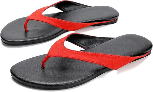 Flat Flip Flops for Women Comfortable Round Open Toe Slip On Thong Slides Sandals Lightweight Cushioning Beach Clip Toe Slippers in Saudi Arabia
