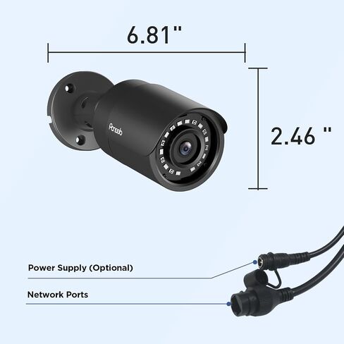 4K Security IP Bullet PoE Camera Outdoor, PB37FA3-8M | 8MP Wired Surveillance Camera, Human/Vehicle Detection 2.8mm Lens 110- Wide Angle, IP67 Weatherproof, 100ft IR Night Vision in Saudi Arabia