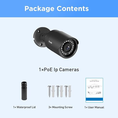 4K Security IP Bullet PoE Camera Outdoor, PB37FA3-8M | 8MP Wired Surveillance Camera, Human/Vehicle Detection 2.8mm Lens 110- Wide Angle, IP67 Weatherproof, 100ft IR Night Vision in Saudi Arabia