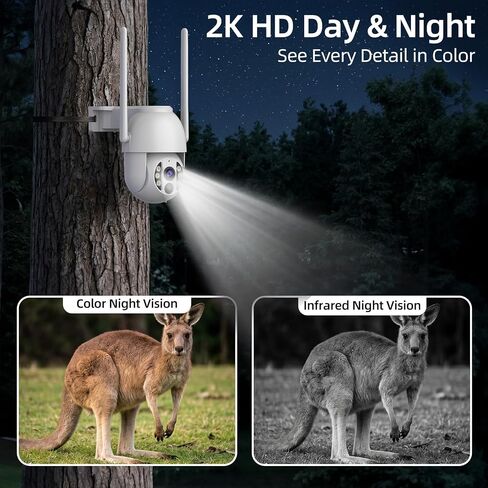 JOOAN 2K Solar 4G LTE Security Camera for Remote Areas, No WiFi, No Power | Built-in SIM Card, Protect Farms, Ranch, Construction Sites & Cabins Anywhere, 360° PTZ, 2-Way Audio, Human Detection in Kuwait