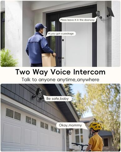 ZUMIMALL Solar Security Cameras Wireless Outdoor, 2K Camera for Home Security with 3MP Color Night Vision, 2.4GHz WiFi, 2-Way Talk, Spotlight & Siren, IP66 Weatherproof, Compatible with Alexa in Saudi Arabia