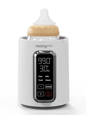 MOMYEASY Fast 2-Minute Baby Bottle Warmer for Breastmilk & Formula | 8-in-1 Functions, Fast & Even Heating, Easy Operation, Newborn Essentials, Time Temp Control, Compatible with Baby Bottles in Saudi Arabia