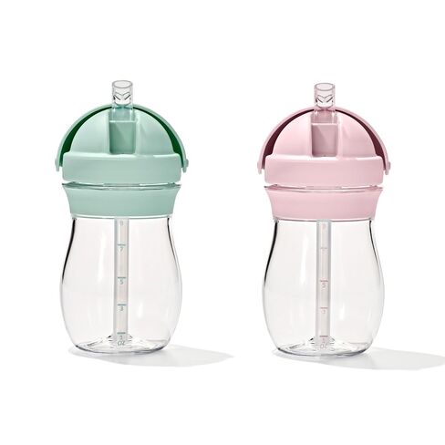 OXO Tot Transitions Straw Cup 9 oz, 2 Pack, Sippy Cup for Toddlers, Spill-Proof Toddler Cups for Travel in Saudi Arabia