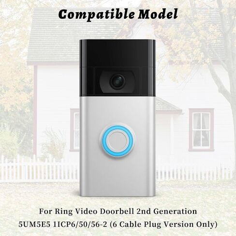 S2 (6-Pin) Battery for Ring Video Doorbell 2nd Generation 5UM5E5 | 1ICP6/50/56-2 (6 Cable Plug Version Only), 3.8V 5200mAh, Include a replacement toolkit in Saudi Arabia