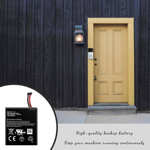S2 (6-Pin) Battery for Ring Video Doorbell 2nd Generation 5UM5E5 | 1ICP6/50/56-2 (6 Cable Plug Version Only), 3.8V 5200mAh, Include a replacement toolkit in Saudi Arabia