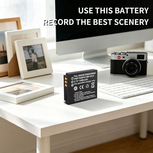 2-Pack BP-DC4 Battery, Slim Fast Charger for Leica BP-DC4, BP-DC4-U C-LUX1 | for Leica D-LUX2, D-LUX3, and D-LUX4 Upgrade Enduro Camera Battery 3.7V 1500MAH in Kuwait