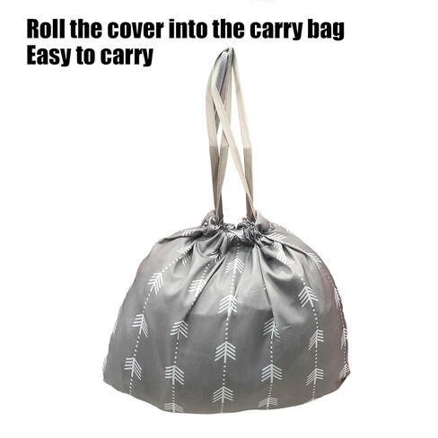 Soft Pillow Attached Waterproof 2-in-1 Baby Grocery Cart Seat Cover and High Chair Cover (Grey Arrow) in Saudi Arabia