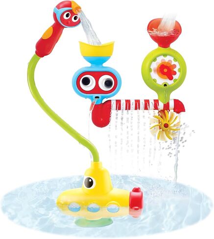 Yookidoo Submarine Spray Station Kids Bath Toy (Ages 2+) Mold-Free, Wall-Mounted, Battery-Operated Shower Head & Spin N Sprinkle Set for Fun Baby Bathtime Play with Magical Water Effects in Saudi Arabia