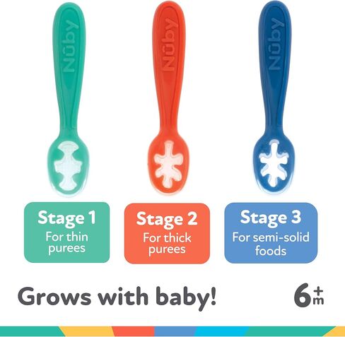 Nuby Baby's First Spoons - 3 Pack | Multicolor in Saudi Arabia