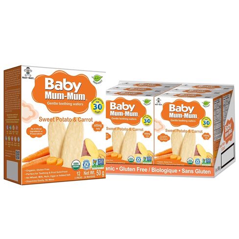 Baby Mum-Mum Organic Gentle Teething Crackers, Blueberry & Goji Berry, Super Berry, Sweet Potato & Carrot Variety Pack | 24 Count (Pack of 3) | Gluten Free, Allergen Free, Non-GMO in Saudi Arabia