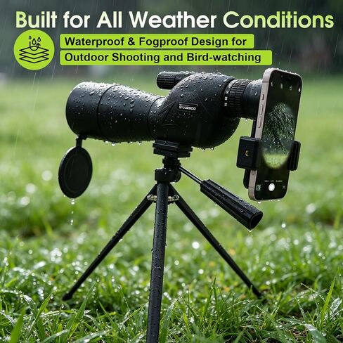 25-75x60 Spotting Scope for Bird Watching, Lightweight Telescope with Tripod & Phone Adapter, Powerful Zoom Scope for Wildlife Viewing, Nature Observation and Outdoor Adventures in Saudi Arabia