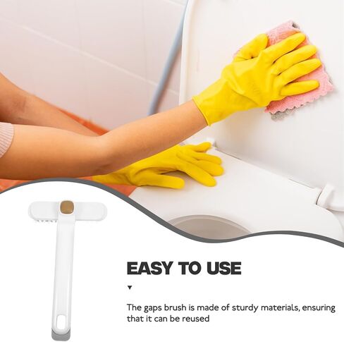 Garneck 2pcs Rotatable Gaps Cleaning Brushes Ergonomic Design Hard Bristles for Window Groove and Crevice Cleaning Lightweight Abs and Pp Material for Home in Saudi Arabia