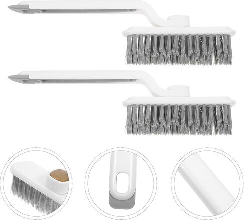 Garneck 2pcs Rotatable Gaps Cleaning Brushes Ergonomic Design Hard Bristles for Window Groove and Crevice Cleaning Lightweight Abs and Pp Material for Home in Saudi Arabia