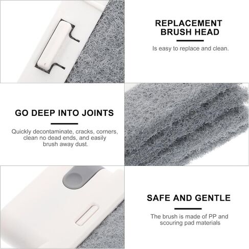 Window Groove Cleaning Brush Groove Gap Cleaning Tool with Pp and Scouring Pad with Replaceable Brush Head Easy to Hold for Cracks and Window Frames in Saudi Arabia