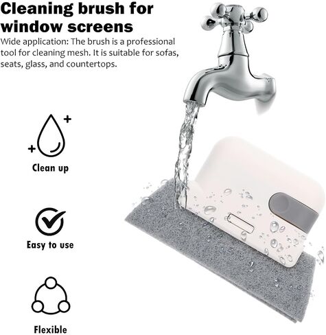 Window Groove Cleaning Brush Groove Gap Cleaning Tool with Pp and Scouring Pad with Replaceable Brush Head Easy to Hold for Cracks and Window Frames in Saudi Arabia