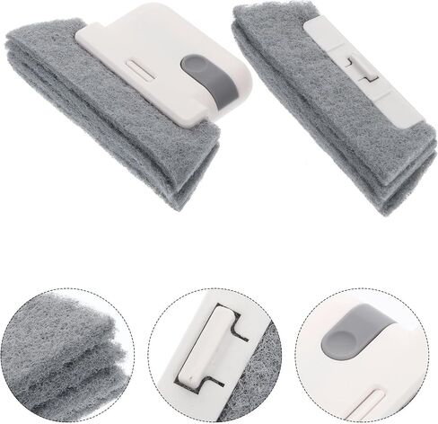 Window Groove Cleaning Brush Groove Gap Cleaning Tool with Pp and Scouring Pad with Replaceable Brush Head Easy to Hold for Cracks and Window Frames in Saudi Arabia