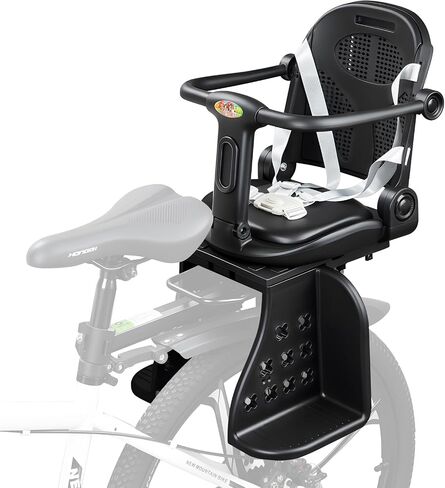 Rear Child Bike Seat, Back Mount Bicycle Seat with Backrest, Armrests, Foot Pedals Toddler Bike Seat for Adult Bikes for Baby Ages 6 Months to 6 Years in Saudi Arabia