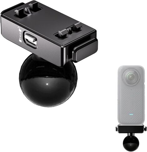 25mm Ball Head Magnetic Mount with Mechanical Lock for Insta360 X5/X4 Air/Ace Pro 2/Ace Pro/Ace RAM B-Size Compatible, Aluminum Adapter for Motorcycle Handlebar, Fork Stem, Marine Rail Mounts in Kuwait
