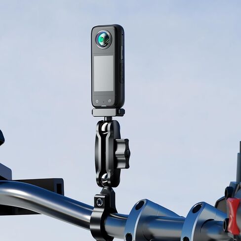 25mm Ball Head Magnetic Mount with Mechanical Lock for Insta360 X5/X4 Air/Ace Pro 2/Ace Pro/Ace RAM B-Size Compatible, Aluminum Adapter for Motorcycle Handlebar, Fork Stem, Marine Rail Mounts in Kuwait