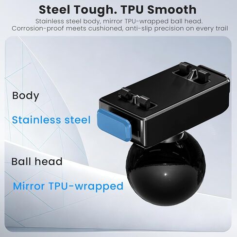 25mm Ball Head Magnetic Mount with Mechanical Lock for Insta360 X5/X4 Air/Ace Pro 2/Ace Pro/Ace RAM B-Size Compatible, Aluminum Adapter for Motorcycle Handlebar, Fork Stem, Marine Rail Mounts in Kuwait