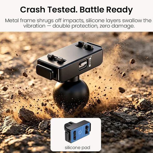 25mm Ball Head Magnetic Mount with Mechanical Lock for Insta360 X5/X4 Air/Ace Pro 2/Ace Pro/Ace RAM B-Size Compatible, Aluminum Adapter for Motorcycle Handlebar, Fork Stem, Marine Rail Mounts in Kuwait