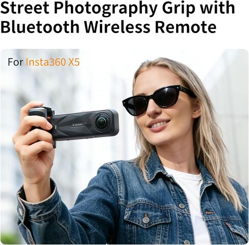 VRIG Street Photography Grip for Insta360 X5 with Bluetooth Remote,Magnetic Quick-Release,Ergonomic Handle Design in Kuwait