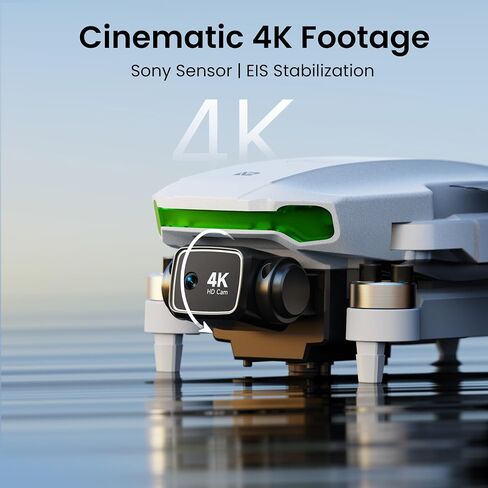 PLEGBLE Drones with Camera for Adults 4K, GPS Drone with Controller Screen | EIS 4K Camera, 5.0" Screen on Controller, 70 Mins Flight, Long Range Transmission, AI Track & Orbit, Follow Me, Auto Return in Kuwait