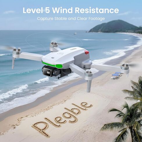 PLEGBLE Drones with Camera for Adults 4K, GPS Drone with Controller Screen | EIS 4K Camera, 5.0" Screen on Controller, 70 Mins Flight, Long Range Transmission, AI Track & Orbit, Follow Me, Auto Return in Kuwait