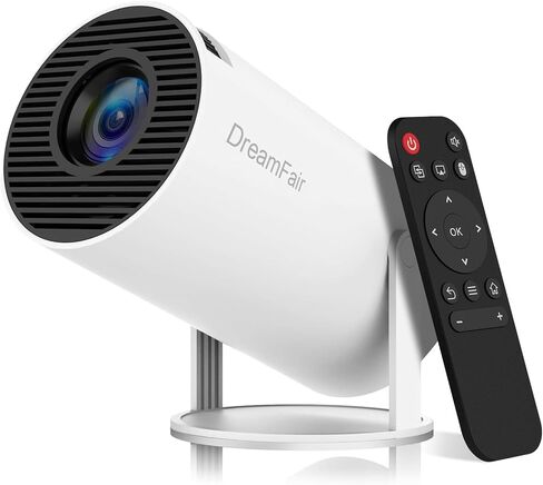 Mini Projector with WiFi and Bluetooth, 4K 1080P Support Portable Projector, 180ANSI, Android 13, Auto Keystone Correction, 30"-200" Screen Video Projector for Laptop, PC, Smartphone in Saudi Arabia