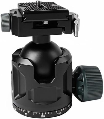 Camera Tripod Head Panoramic Gimbal Ball Head Mount Quick Release Base Adjustable Degree Rotation Aluminum Alloy Stable Support Suitable for Landscape Portrait, Small Gimbal in Saudi Arabia