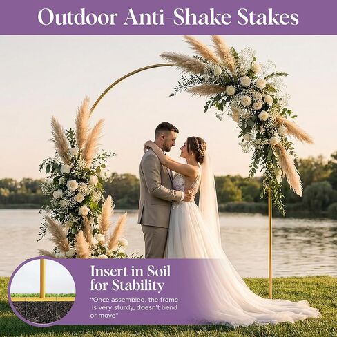 3 Pack Gold Metal Arch Backdrop Stand Set - 6FT, 5FT, 4FT Balloon Stand for Weddings Ceremony, Parties, and Baby Showers - Door Frame Backdrop Stand in Saudi Arabia