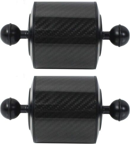 Carbon Fiber Float Arm Aquatic Dual Floating Ball Arm Extend Bracket Diving Buoyancy Arm D80MM for Underwater Camera Diving Tray (2pcs 10inch) in Kuwait