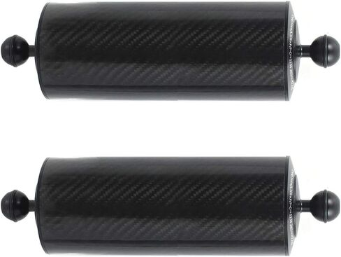 Carbon Fiber Float Arm Aquatic Dual Floating Ball Arm Extend Bracket Diving Buoyancy Arm D80MM for Underwater Camera Diving Tray (2pcs 8inch) in Saudi Arabia