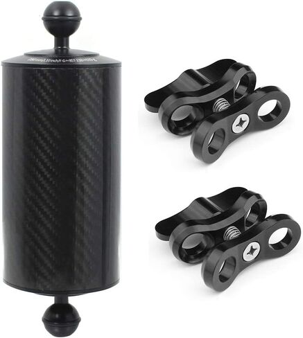 Carbon Fiber Float Arm Aquatic Dual Floating Ball Arm Extend Bracket Diving Buoyancy Arm D80MM for Underwater Camera Diving Tray (2pcs 8inch) in Saudi Arabia
