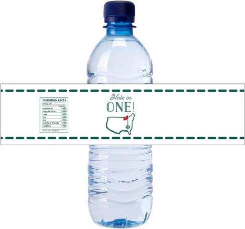 Golf Water Bottle Labels, Hole in One First Birthday Party Supplies Water Bottle Labels Stickers Wrappers Waterproof for Baby 1st Party First Birthday Party Decorations (Hole in One Labels) in Saudi Arabia