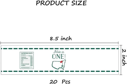 Golf Water Bottle Labels, Hole in One First Birthday Party Supplies Water Bottle Labels Stickers Wrappers Waterproof for Baby 1st Party First Birthday Party Decorations (Hole in One Labels) in Saudi Arabia
