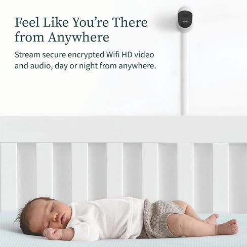 Owlet Cam 2 (Gen 2) Smart Baby Monitor – HD Video Camera with Night Vision, 4X Zoom & Wide-Angle View, Two-Way Talk, Sound & Motion Alerts, Temp & Humidity Sensor, Encrypted WiFi | White in Kuwait