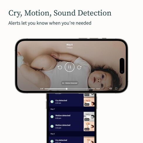 Owlet Cam 2 (Gen 2) Smart Baby Monitor – HD Video Camera with Night Vision, 4X Zoom & Wide-Angle View, Two-Way Talk, Sound & Motion Alerts, Temp & Humidity Sensor, Encrypted WiFi | White in Kuwait