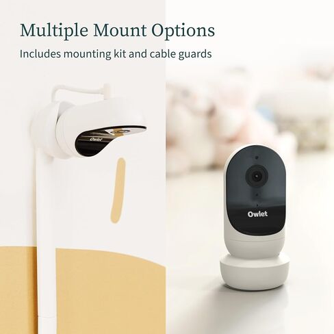 Owlet Cam 2 (Gen 2) Smart Baby Monitor – HD Video Camera with Night Vision, 4X Zoom & Wide-Angle View, Two-Way Talk, Sound & Motion Alerts, Temp & Humidity Sensor, Encrypted WiFi | White in Kuwait