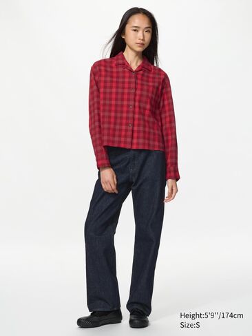 Uniqlo Flannel Boxy Shirt | Check in Saudi Arabia