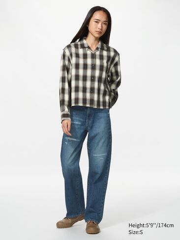 Uniqlo Flannel Boxy Shirt | Check in Saudi Arabia
