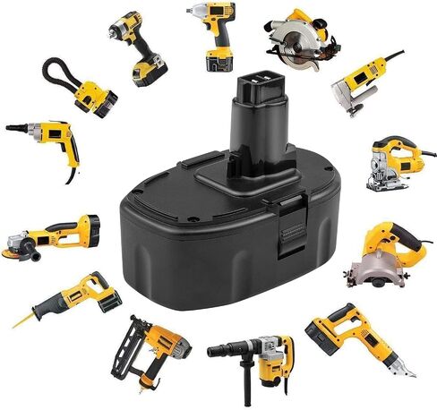 Labtec 2 حزم DC9096 18V 6000mAh بطارية ليثيوم بديلة لأدوات الطاقة اللاسلكية DeWalt 18V in Kuwait