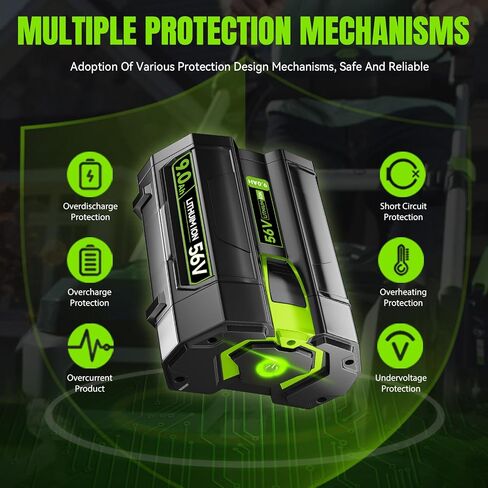 VANON 9.0Ah 56V Replacement for EGO 56V Battery BA1400T BA2800T BA5600T | Compatible with EGO Battery 56V power tools, works with CH2100 CH5500 chargers in Saudi Arabia