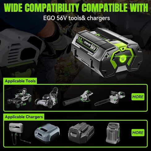 VANON 9.0Ah 56V Replacement for EGO 56V Battery BA1400T BA2800T BA5600T | Compatible with EGO Battery 56V power tools, works with CH2100 CH5500 chargers in Saudi Arabia
