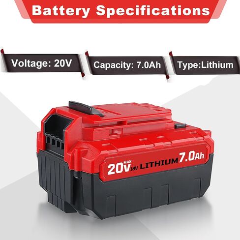VANTTECH 2Pack PCC685L 7.0Ah Replacement for Porter Cable 20V Lithium-ion PPL1810 Battery PCC680L PCC685LP PCC682L PCC681L PCC680LP PCC640 Compatible with Porter Cable 20V Cordless Power Tools in Saudi Arabia