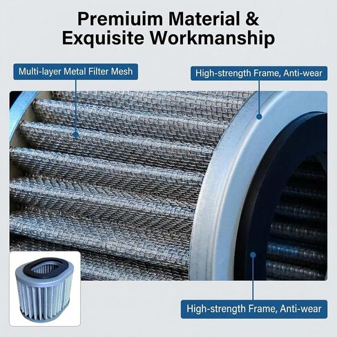758335 Air Filter Compatible with SRL-3.7/5.5/1/15MB5C & Ingersoll Rand RS200I RS250 Oil-Free Scroll Air Compressor. Replacement for 758334 24854390 740752 SA190408 47650062001 in Kuwait