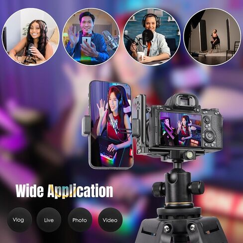 Camera L Bracket for Live,Tripod Quick Release Plate with Arca Rail Compatible with Sony Canon Nikon Bmpcc DJI/Zhiyun Gimbal Tripod Monopod for Vlog in Saudi Arabia