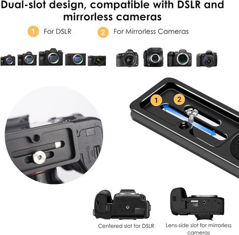 Camera L Bracket for Live,Tripod Quick Release Plate with Arca Rail Compatible with Sony Canon Nikon Bmpcc DJI/Zhiyun Gimbal Tripod Monopod for Vlog in Saudi Arabia