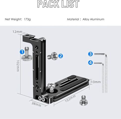 Camera L Bracket for Live,Tripod Quick Release Plate with Arca Rail Compatible with Sony Canon Nikon Bmpcc DJI/Zhiyun Gimbal Tripod Monopod for Vlog in Saudi Arabia