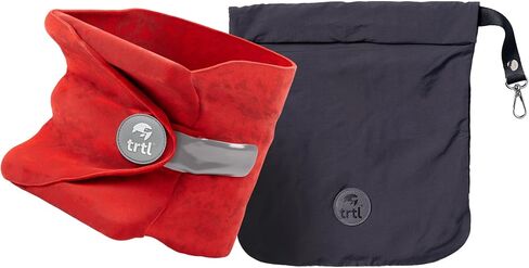 Trtl Pillow - Scientifically Proven Neck Support Travel Pillow for Airplanes - Lightweight and Machine Washable - Ergonomic Design for Traveling on Cars and Trains - Black in Kuwait